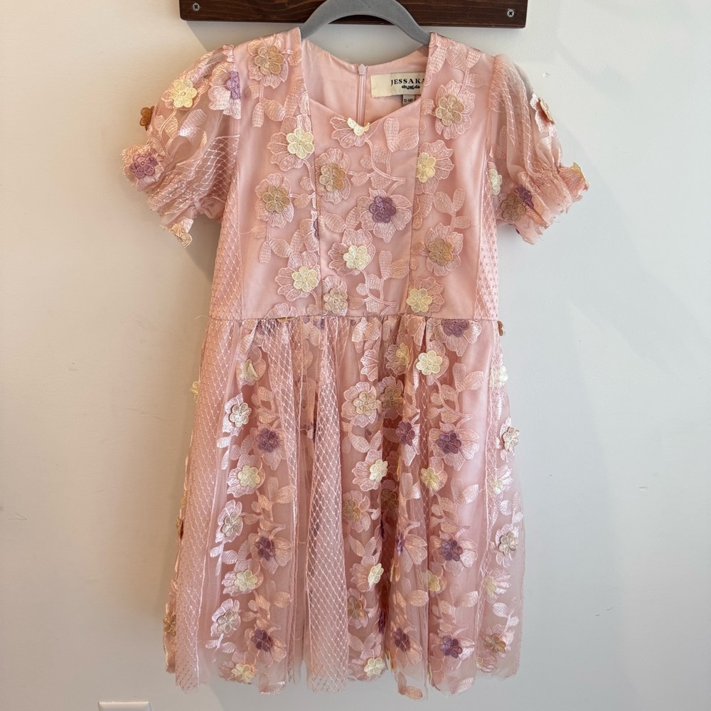 JessaKae Girls Cupcake‎ Floral Appliqué Dress 12-14Y